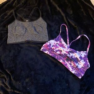 2 active bra style crop tops